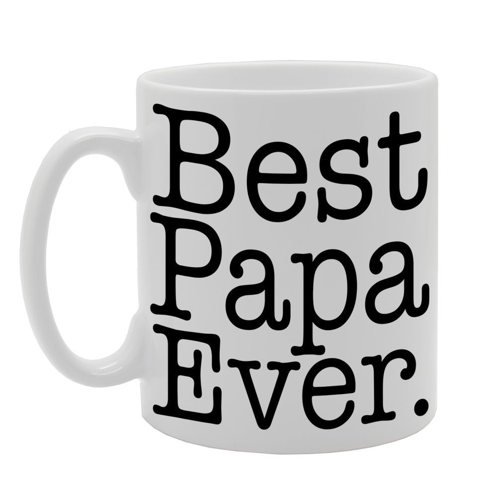 Best Papa Ever   Printed Tea Coffee Ceramic  Mg410 - Funny Printed Coffee Mug - Great Gift Idea