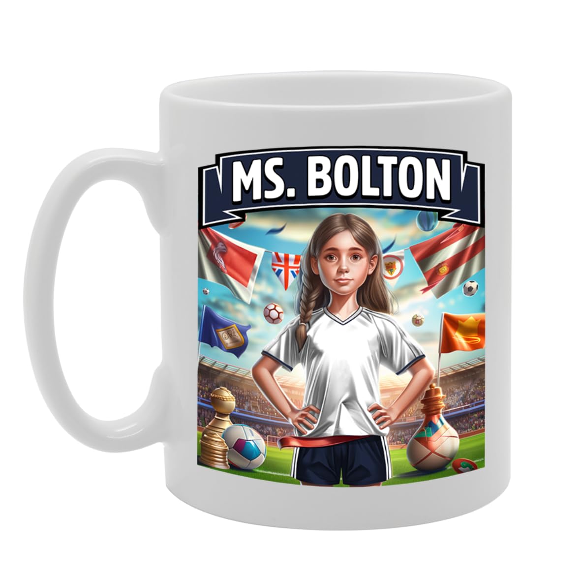 Ms Bolton   Printed Tea Coffee Ceramic  For Footie Fan Ladies Girls Mg6384 - Funny Printed Coffee Mug - Great Gift Idea
