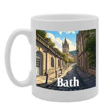 Printed Coffee Ceramic  Featuring Cities And Landmarks In United Kingdom (Bath2) - Funny Printed Coffee Mug - Great Gift Idea