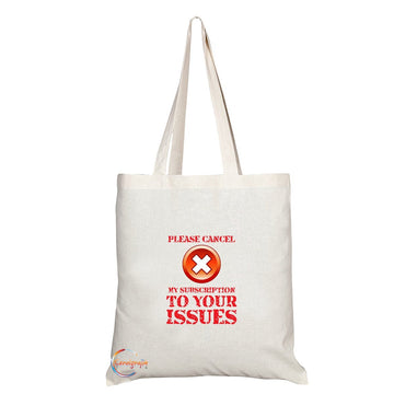 TB050 PLEASE CANCEL MY SUBSCRIPTION Novelty Present Gift Printed Eco-Friendly Stylish Long Handled Tote Shoulder Bag