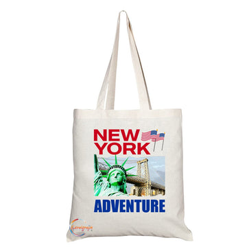 TB1511 New York Brooklyn Bridge Novelty Present Gift Printed Tourist Tote Shoulder Souvenir Gift Bag (Design 5)