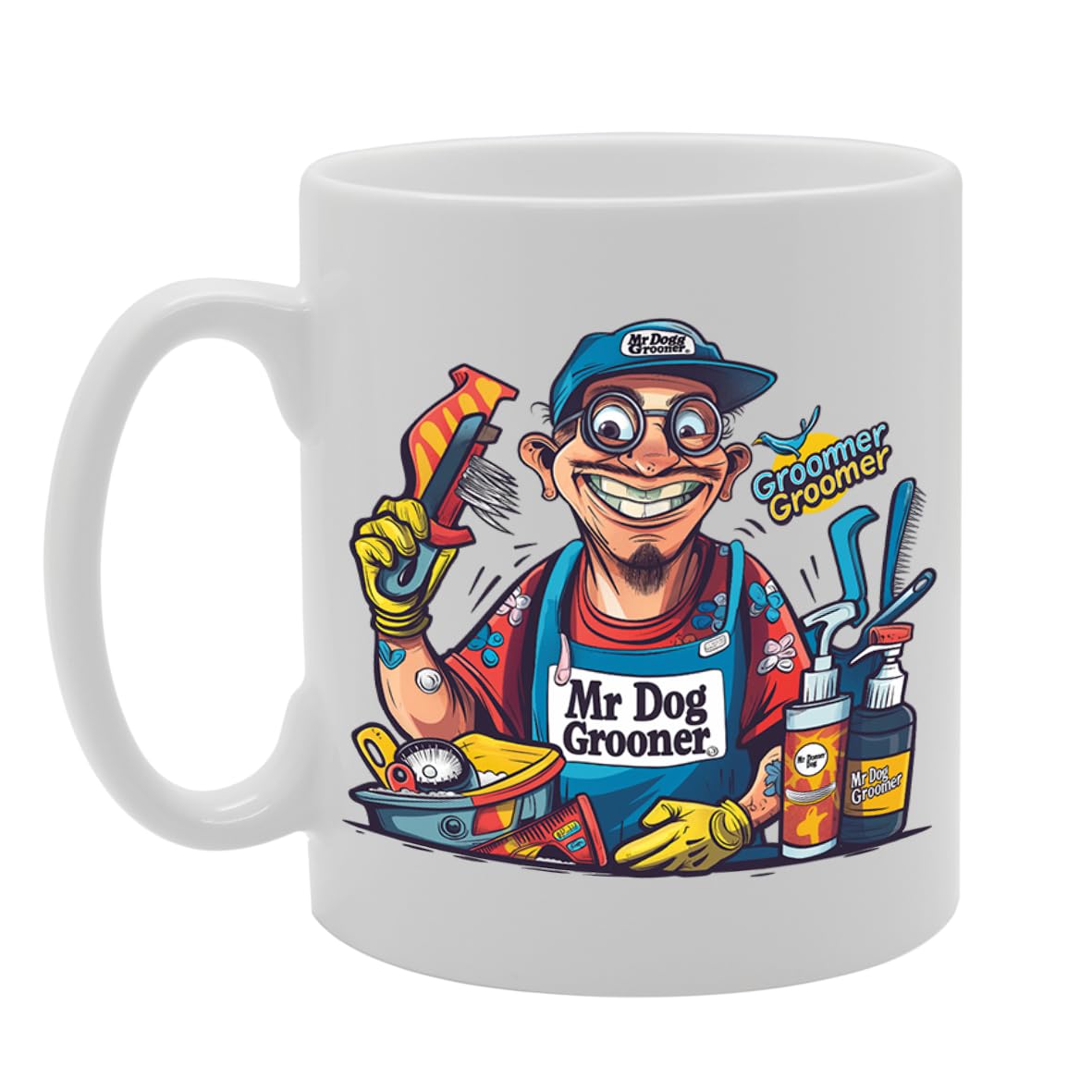 Mr Dog Groomer  - For Dog Groomers, Pet Care Professionals, Animal Lovers, Durable Ceramic, Dishwasher Safe, Premium Print Mg6086 - Funny Printed Coffee Mug - Great Gift Idea