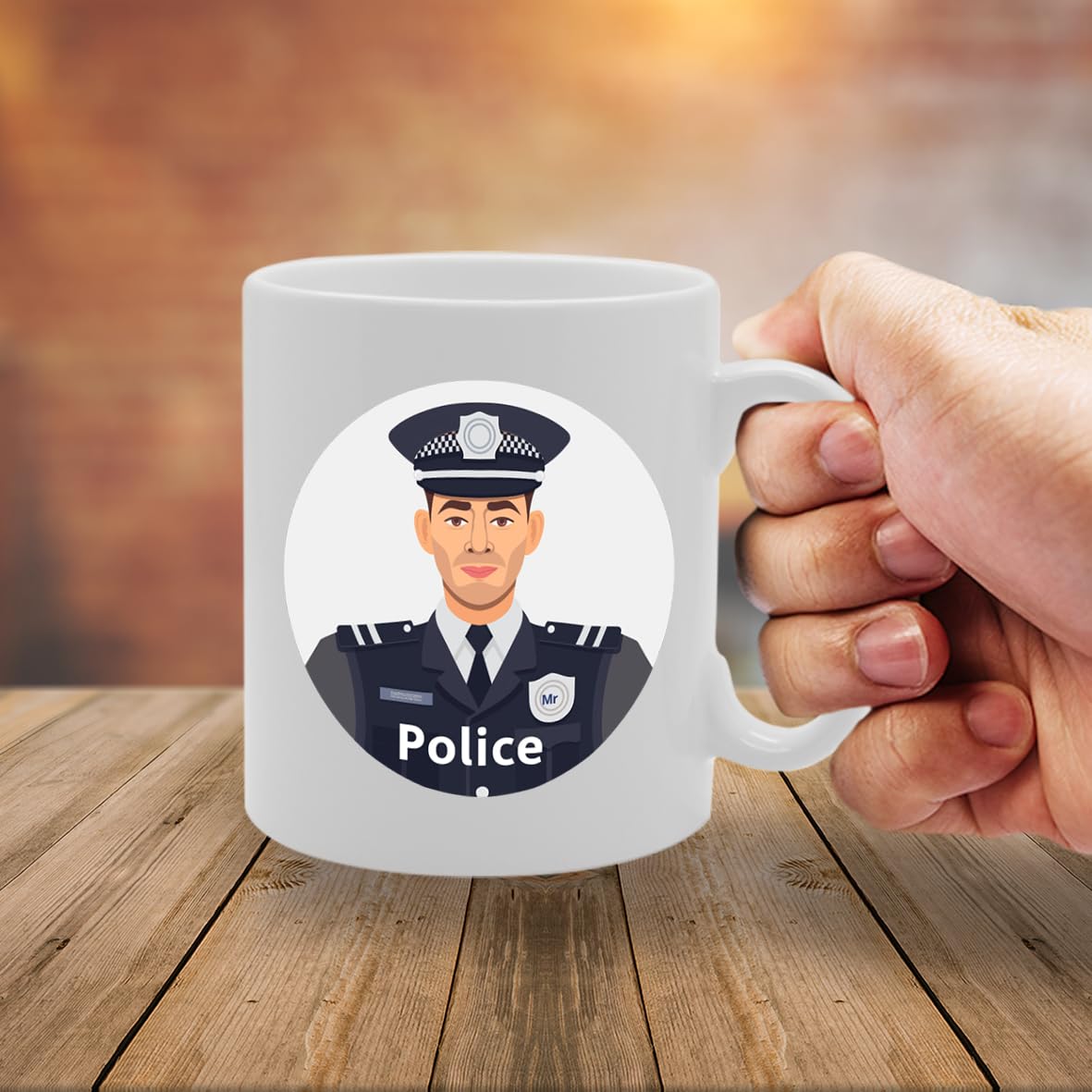 Mr Police  - Ideal For Policemen And Law Enforcement Officers, 11Oz Ceramic Coffee  For Male Officers And Justice Advocates Mg5935 - Funny Printed Coffee Mug - Great Gift Idea
