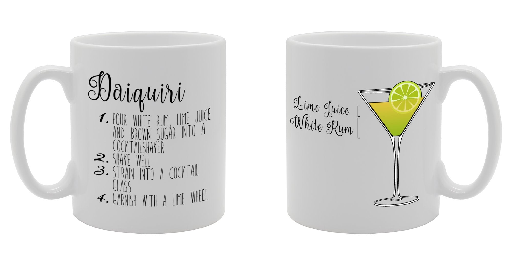 Daiquiri Recipe Drink Cocktail Bar   Printed Ceramic Tea Coffee  Mg023 - Funny Printed Coffee Mug - Great Gift Idea