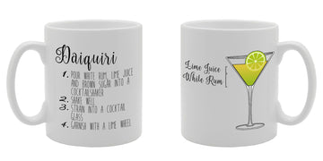 Daiquiri Recipe Drink Cocktail Bar   Printed Ceramic Tea Coffee  Mg023 - Funny Printed Coffee Mug - Great Gift Idea
