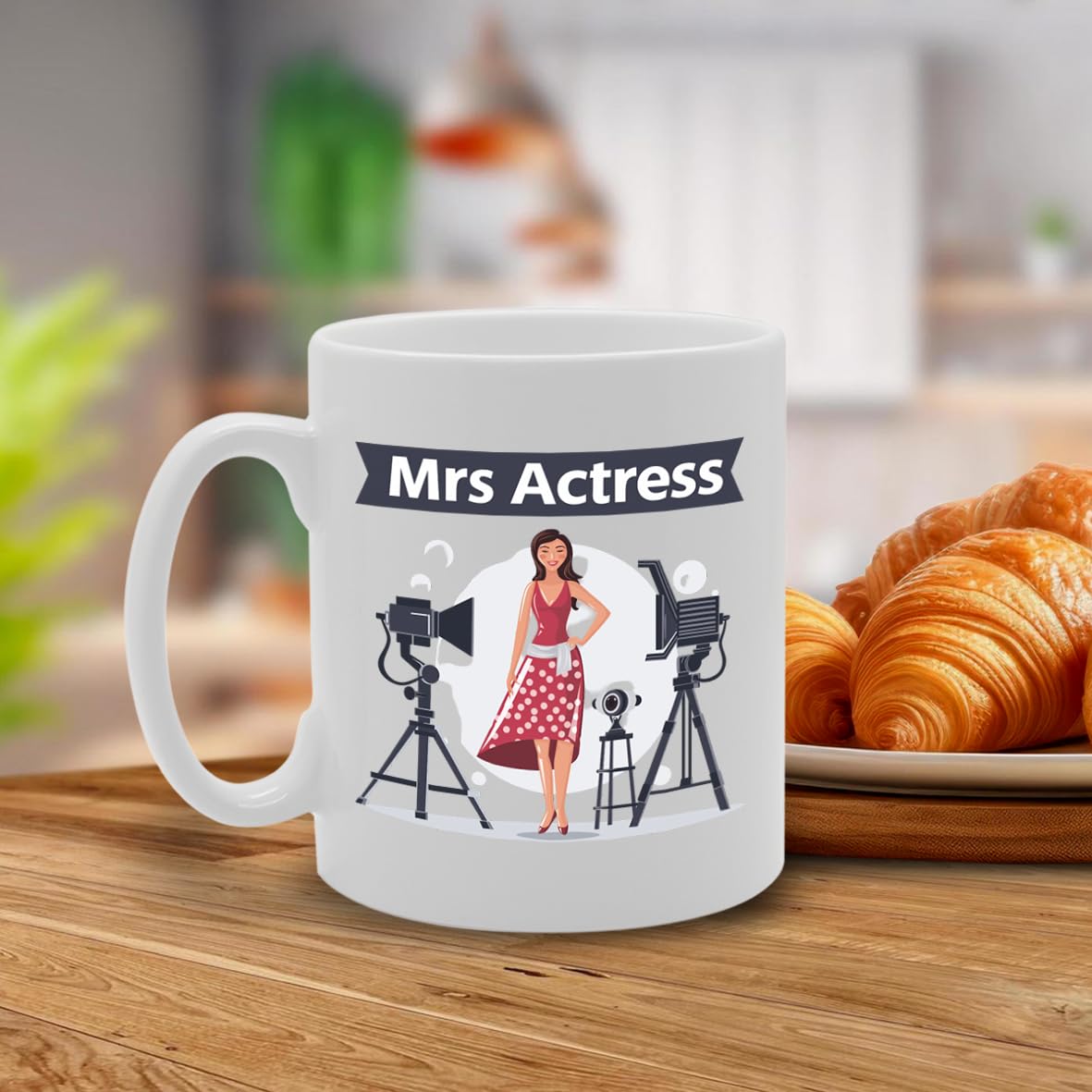Mrs Actor  - Ideal For Actors And Performing Arts Enthusiasts, 11Oz Ceramic Coffee  For Theatre Lovers And Movie Buffs Mg5994 - Funny Printed Coffee Mug - Great Gift Idea