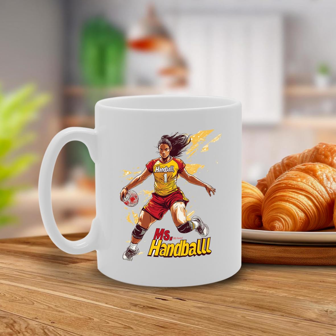 11Oz Ceramic  Featuring Popular Sports Designs From Around The World – Ideal For Sports Fans And Enthusiasts (Handball Mg6592) - Funny Printed Coffee Mug - Great Gift Idea
