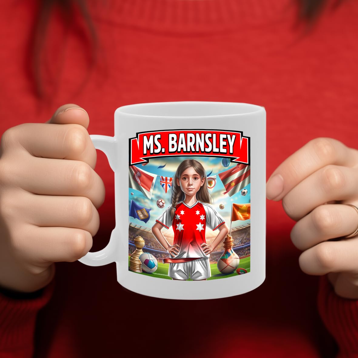 Barnsley   Printed Tea Coffee Ceramic  For Footie Fan Ladies Girls Mg6384 - Funny Printed Coffee Mug - Great Gift Idea