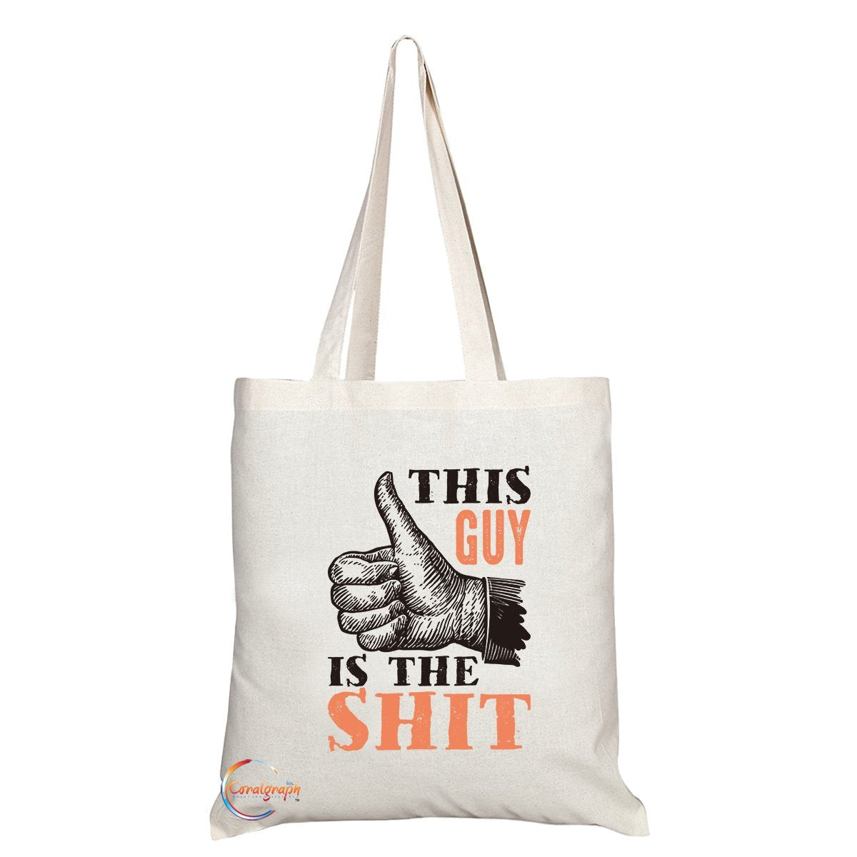 TB209 This Guy Is The Shit Novelty Present Gift Printed Eco-Friendly Stylish Long Handled Tote Shoulder Bag