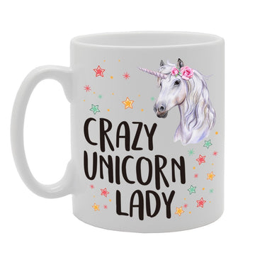 Crazy Unicorn Lady   Printed Tea Coffee Ceramic  Mg4323 - Funny Printed Coffee Mug - Great Gift Idea