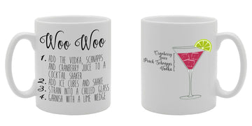 Woo Woo Drink Recipe Cocktail Bar   Printed Ceramic Tea Coffee  Mg094 - Funny Printed Coffee Mug - Great Gift Idea