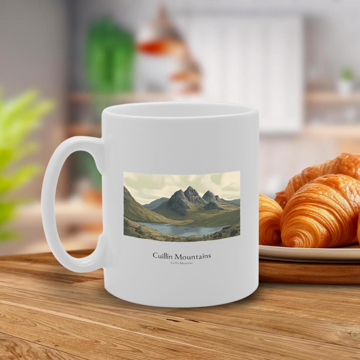 Printed Coffee Ceramic  Featuring Cities And Landmarks In United Kingdom (Cuillin Mountains) - Funny Printed Coffee Mug - Great Gift Idea