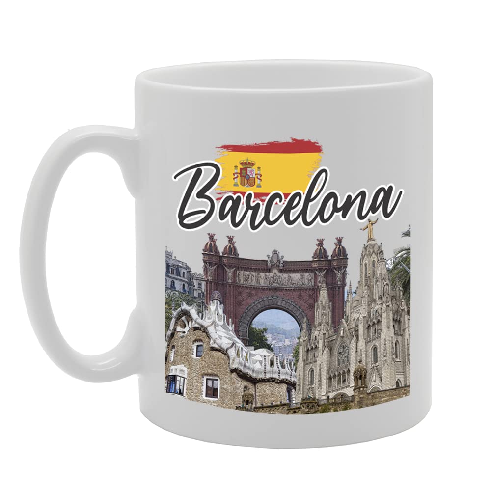 Barcelona Spain - A   Printed Tea Coffee Ceramic  Mg5692 - Funny Printed Coffee Mug - Great Gift Idea