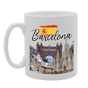 Barcelona Spain - A   Printed Tea Coffee Ceramic  Mg5692 - Funny Printed Coffee Mug - Great Gift Idea