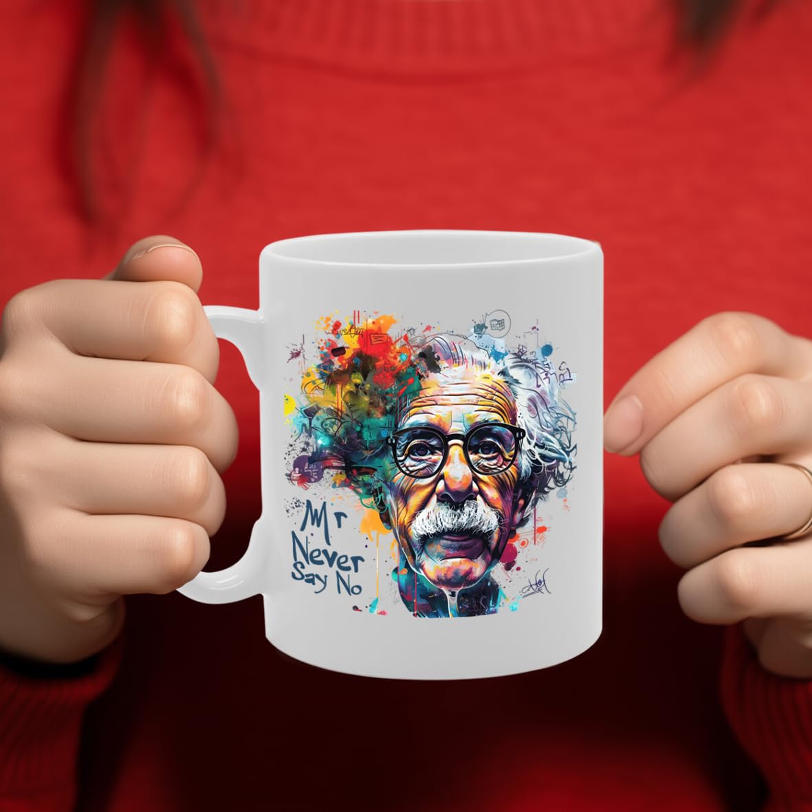 Mr Never Say No  - Ideal For Optimists And Positive Thinkers, 11Oz Ceramic Coffee  For Motivational Enthusiasts And Goal Setters Mg5930 - Funny Printed Coffee Mug - Great Gift Idea