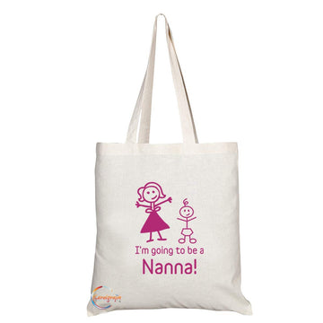 TB779 I'm Going To Be A Nana Novelty Present Gift Printed Eco-Friendly Stylish Long Handled Tote Shoulder Bag