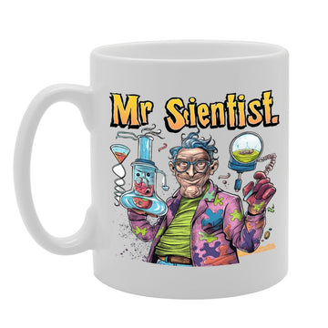 Mr Scientist Souvenir  – Depicting A Dedicated Scientist In A Lab Setting – Memory Keepsake For Science And Research Enthusiasts – Mr Scientist Memorabilia Mg6255 - Funny Printed Coffee Mug - Great Gift Idea