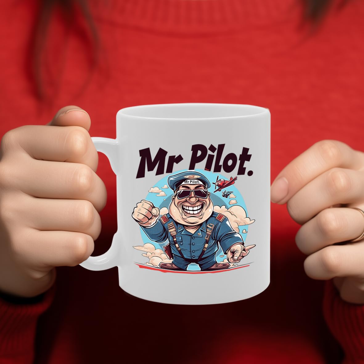 Mr Pilot  - For Pilots, Aviators, Flight Enthusiasts, Durable Ceramic, Dishwasher Safe Mg6044 - Funny Printed Coffee Mug - Great Gift Idea