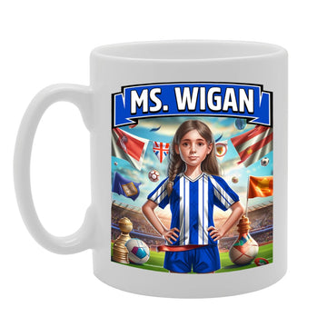 Ms Wigan   Printed Tea Coffee Ceramic  For Footie Fan Ladies Girls Mg6384 - Funny Printed Coffee Mug - Great Gift Idea