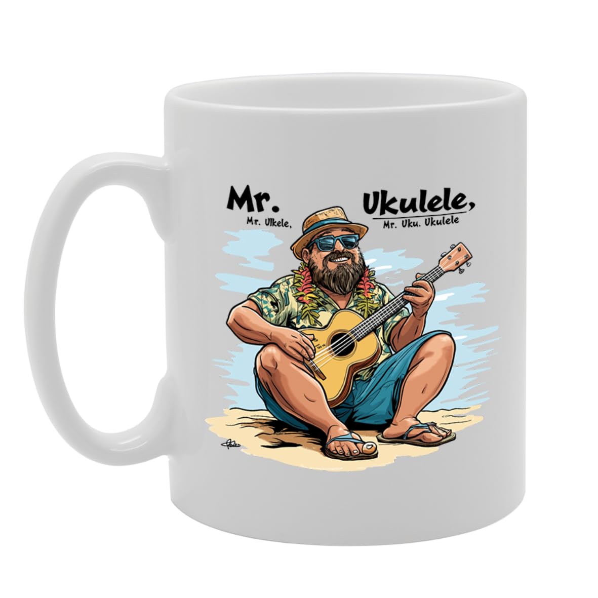 11Oz Ceramic  Featuring Ukulele Mg6582 – For Musicians And Music Lovers - Funny Printed Coffee Mug - Great Gift Idea
