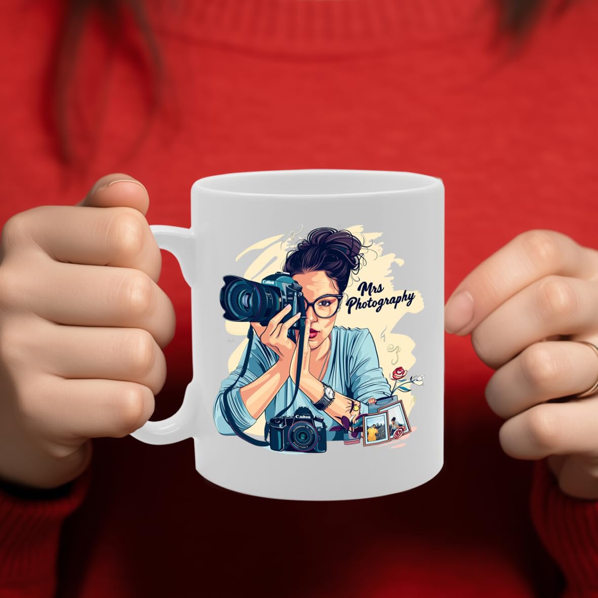 Mrs Photography  - Ideal For Photographers And Camera Enthusiasts, 11Oz Ceramic Coffee  For Shutterbugs And Visual Artists Mg5977 - Funny Printed Coffee Mug - Great Gift Idea