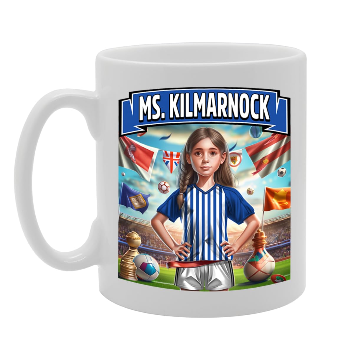 Football Fan Ceramic  - Perfect   For Soccer Lovers, Ladies & Girls - Printed Cup For Footie Enthusiasts (Kilmarnock) - Funny Printed Coffee Mug - Great Gift Idea