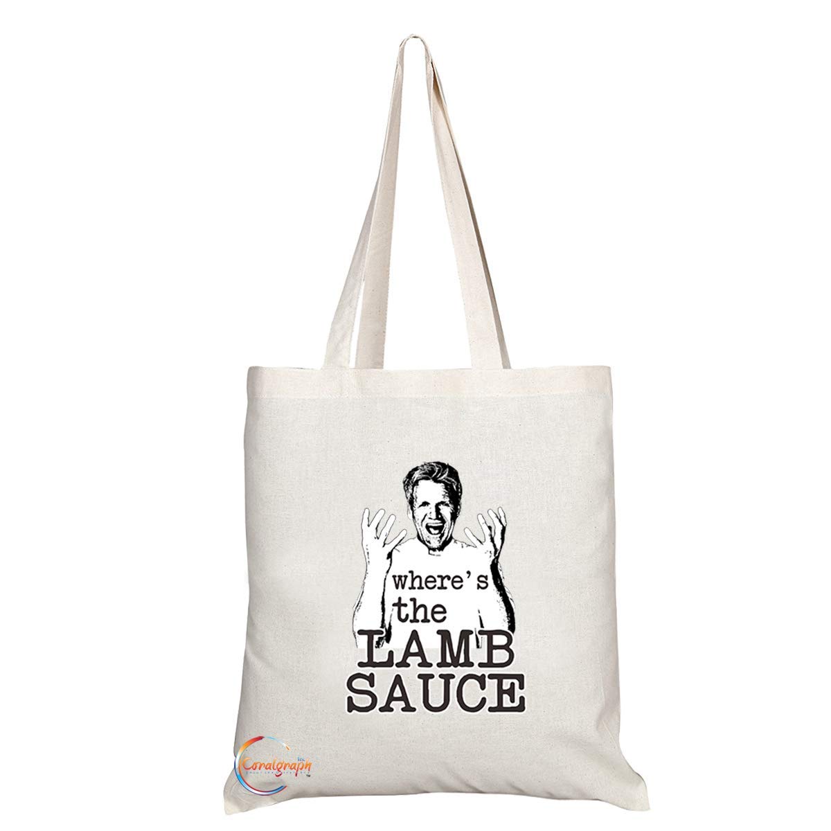 TB674 where's the LAMB SAUCE Novelty Present Gift Printed Eco-Friendly Stylish Long Handled Tote Shoulder Bag
