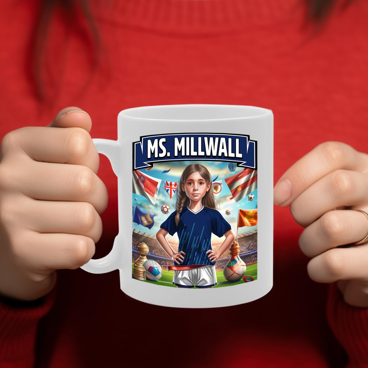 Ms Millwall   Printed Tea Coffee Ceramic  For Footie Fan Ladies Girls Mg6384 - Funny Printed Coffee Mug - Great Gift Idea