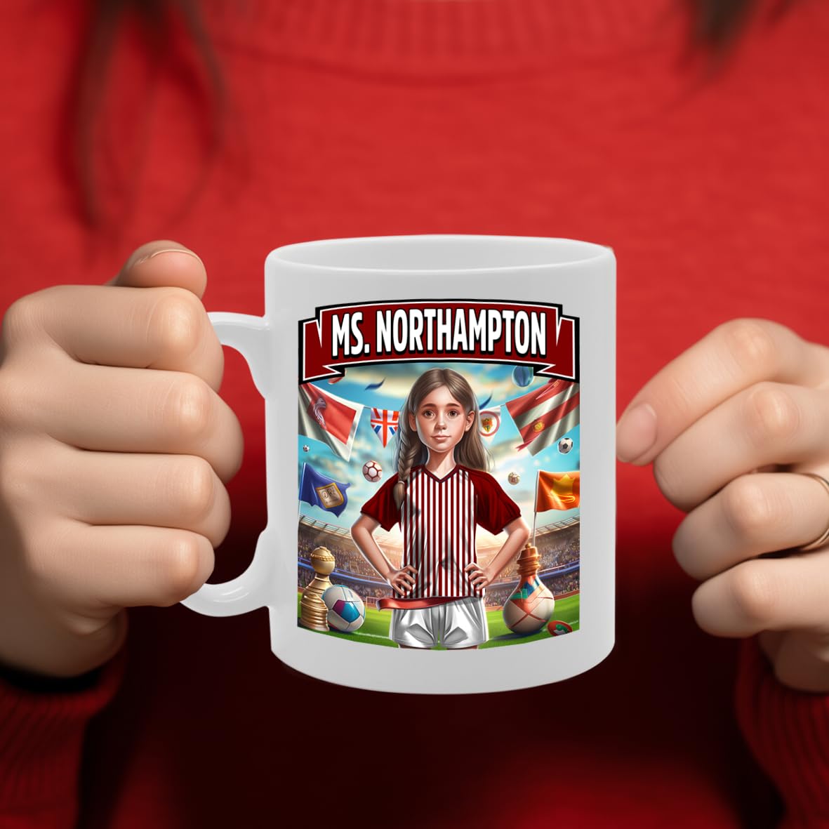 Ms Northampton   Printed Tea Coffee Ceramic  For Footie Fan Ladies Girls Mg6384 - Funny Printed Coffee Mug - Great Gift Idea