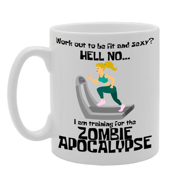 Training For The Zombie Apocalypse   Printed Tea Coffee Ceramic  Mg296 - Funny Printed Coffee Mug - Great Gift Idea