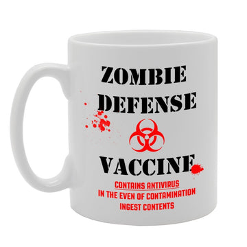 Zombie Defense Vaccine   Printed Tea Coffee Ceramic  Mg900 - Funny Printed Coffee Mug - Great Gift Idea