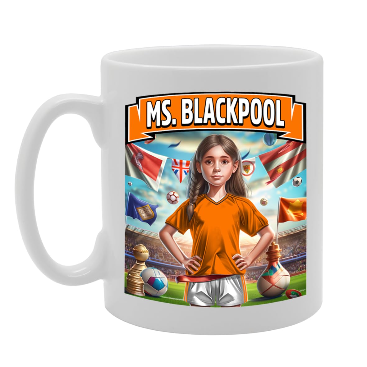 Ms Blackpool   Printed Tea Coffee Ceramic  For Footie Fan Ladies Girls Mg6384 - Funny Printed Coffee Mug - Great Gift Idea
