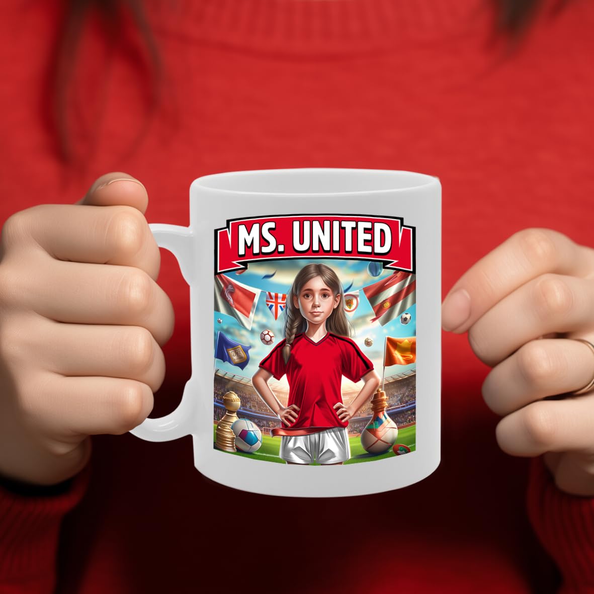 Ms United   Printed Tea Coffee Ceramic  For Footie Fan Ladies Girls Mg6384 - Funny Printed Coffee Mug - Great Gift Idea