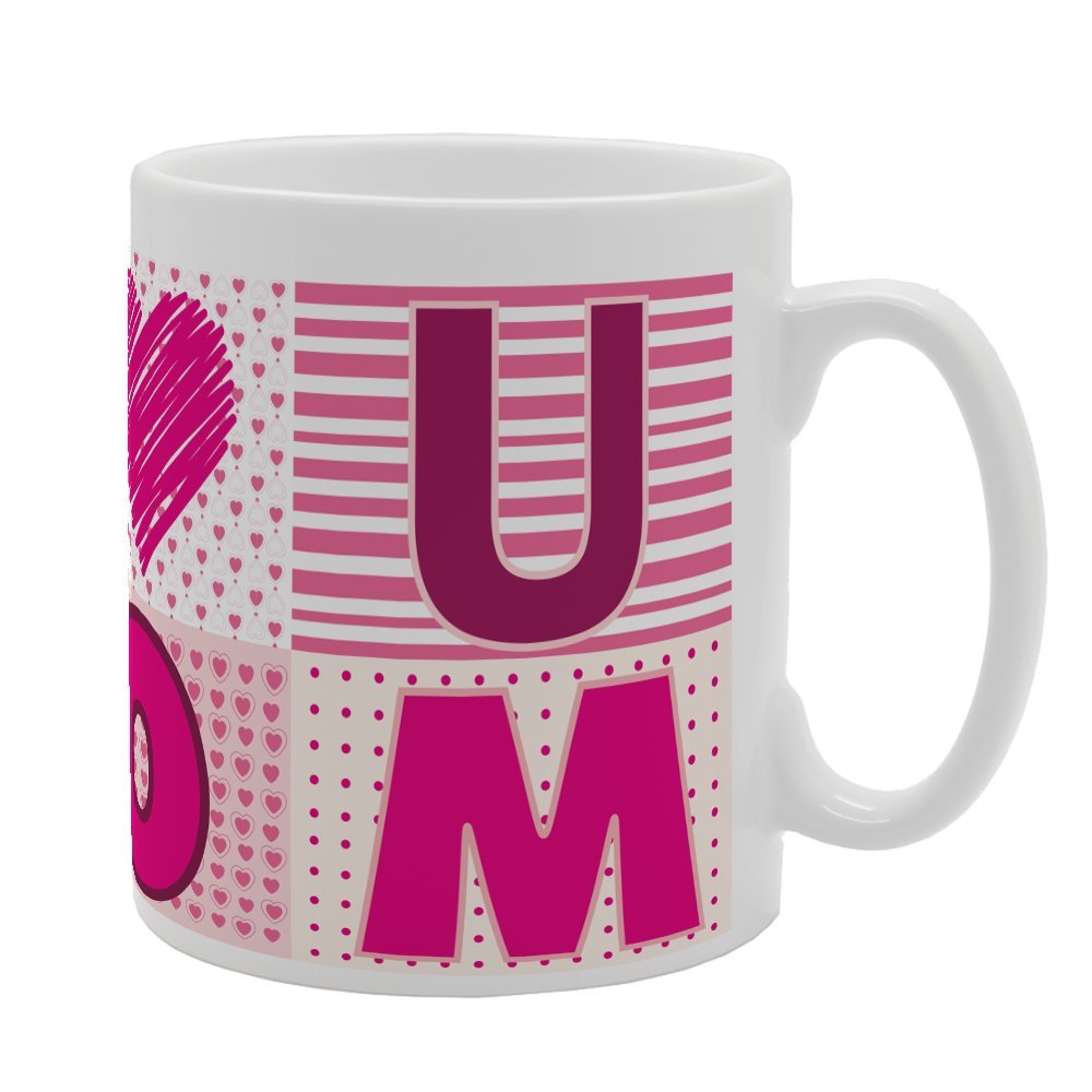 Mother'S Day - I Love U Mom   Printed Tea Coffee Ceramic  Mg3753 - Funny Printed Coffee Mug - Great Gift Idea