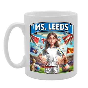 Ms Leeds   Printed Tea Coffee Ceramic  For Footie Fan Ladies Girls Mg6384 - Funny Printed Coffee Mug - Great Gift Idea