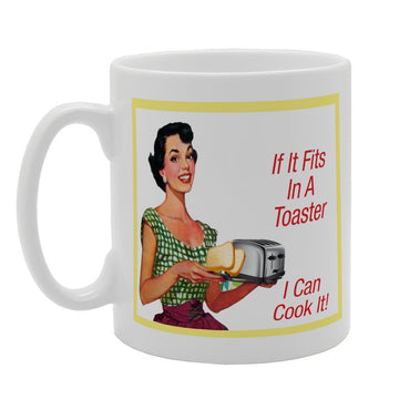 If It Fits In A Toaster I Can Cook It!   Printed Tea Coffee Ceramic  Mg2618 - Funny Printed Coffee Mug - Great Gift Idea