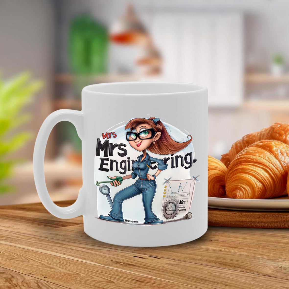 Mrs Engineering  - Crafted For Female Engineers, Stem Professionals, Engineering Enthusiasts, Sturdy Ceramic, Dishwasher Safe, Celebrates Engineering Mg6026 - Funny Printed Coffee Mug - Great Gift Idea