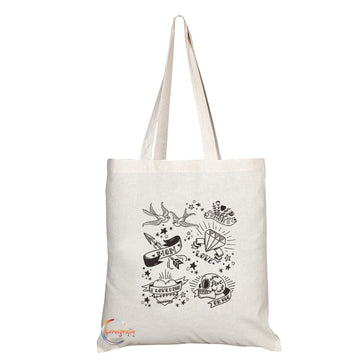 TB663 I LOVE YOU MOM Novelty Present Gift Printed Eco-Friendly Stylish Long Handled Tote Shoulder Bag