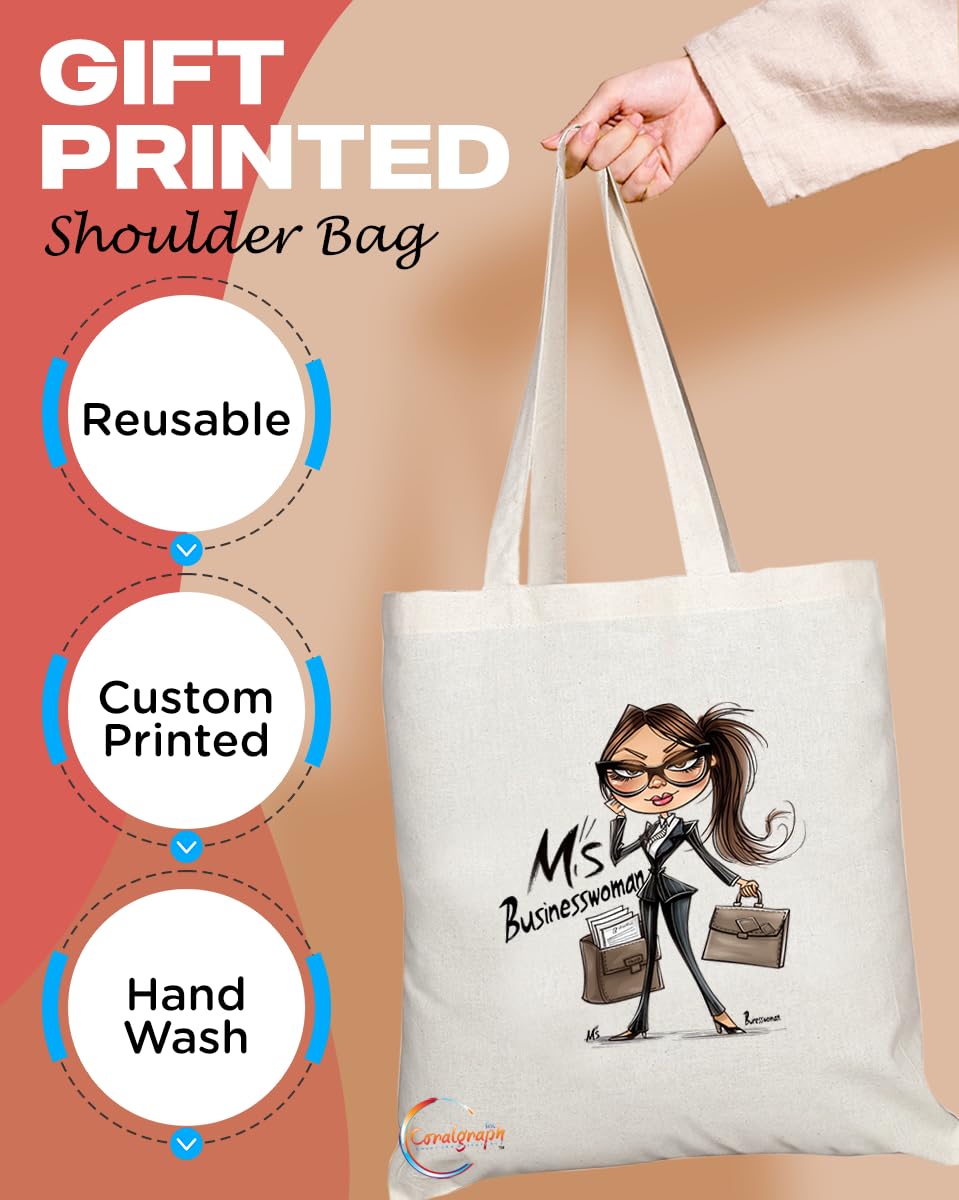 TB1981 Ms Businesswoman Tote Bag - Ideal for Professional Women, Entrepreneurs, and Career Women - Tote Bag with Empowering Design