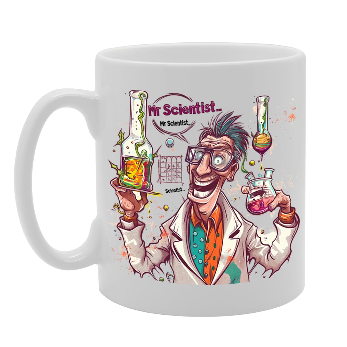 Mr Scientist  - For Scientists, Researchers, Lab Enthusiasts, Durable Ceramic, Dishwasher Safe Mg6050 - Funny Printed Coffee Mug - Great Gift Idea