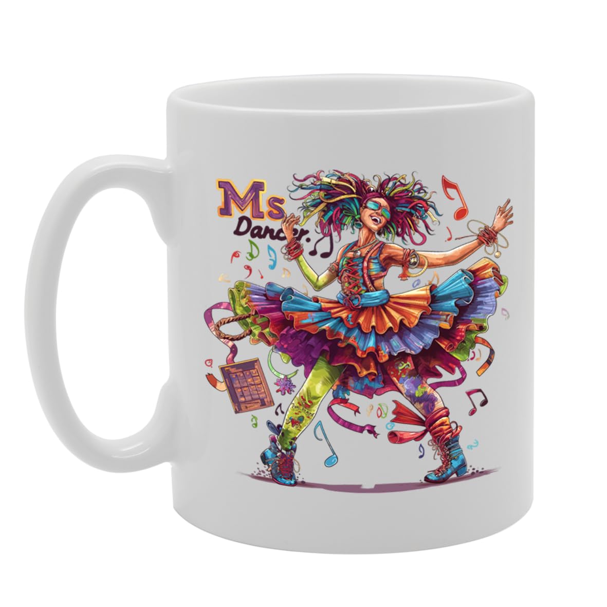 Ms Dancer Souvenir  – Depicting A Graceful Dancer In Motion – Memory Keepsake For Dance And Performing Arts Enthusiasts – Ms Dancer Memorabilia Mg6260 - Funny Printed Coffee Mug - Great Gift Idea