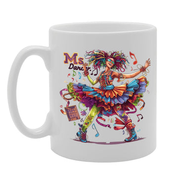 Ms Dancer Souvenir  – Depicting A Graceful Dancer In Motion – Memory Keepsake For Dance And Performing Arts Enthusiasts – Ms Dancer Memorabilia Mg6260 - Funny Printed Coffee Mug - Great Gift Idea
