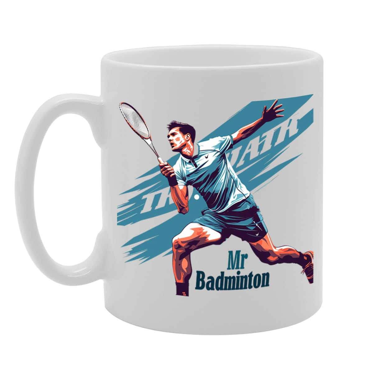 Mr Badminton  - Ideal For Badminton Players And Sports Enthusiasts, 11Oz Ceramic Coffee  For Shuttlecock Lovers And Court Fans Mg5956 - Funny Printed Coffee Mug - Great Gift Idea