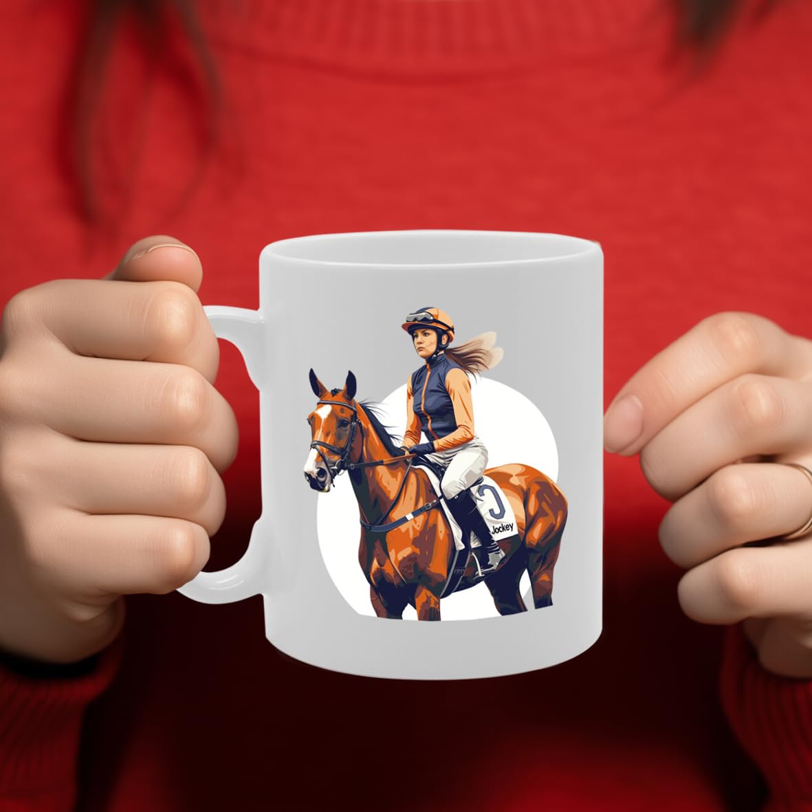Mrs Jockey  - Ideal For Jockeys And Horse Racing Enthusiasts, 11Oz Ceramic Coffee  For Equestrian Sports Lovers Mg5972 - Funny Printed Coffee Mug - Great Gift Idea