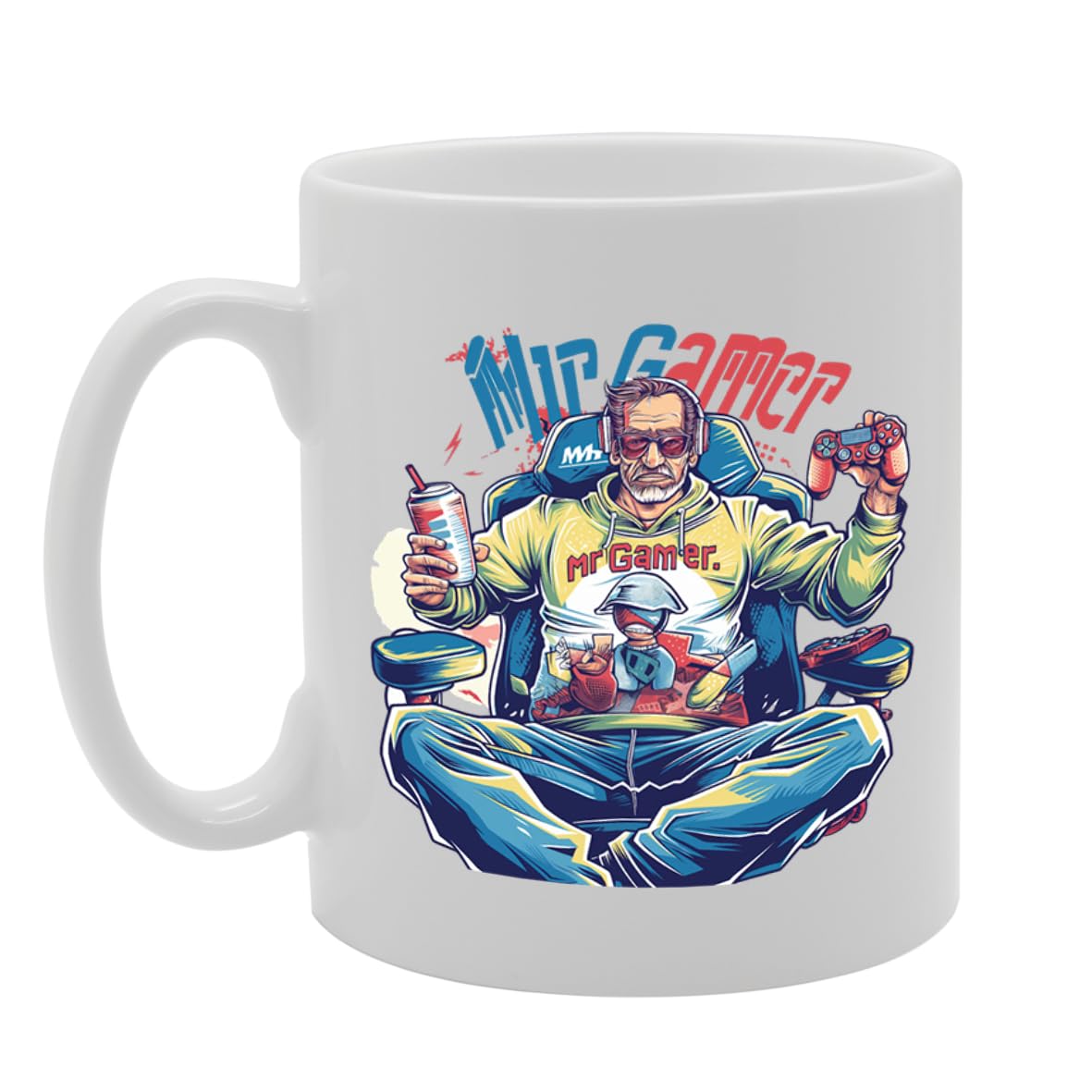 Mr Gamer Ceramic  - Ideal For Gamers, Esports Enthusiasts, And Gaming Fans - 11Oz Coffee  With Cool Design Mg6291 - Funny Printed Coffee Mug - Great Gift Idea