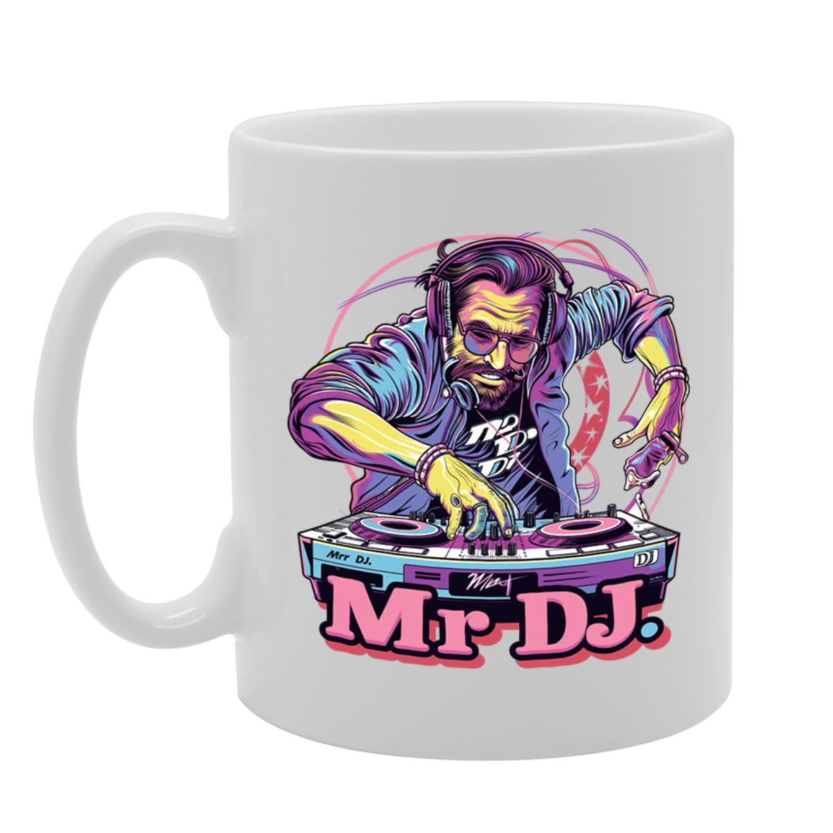 Mr Dj Ceramic  - Ideal For Djs, Music Lovers, And Nightlife Enthusiasts - 11Oz Coffee  With Cool Design Mg6284 - Funny Printed Coffee Mug - Great Gift Idea