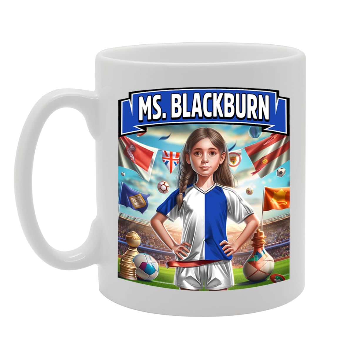 Ms Blackburn   Printed Tea Coffee Ceramic  For Footie Fan Ladies Girls Mg6384 - Funny Printed Coffee Mug - Great Gift Idea