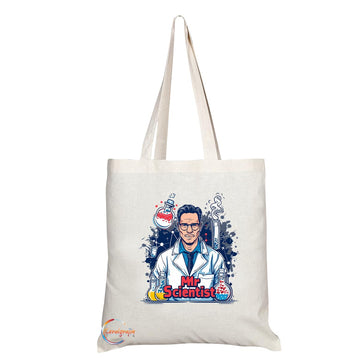TB1727 Mr Scientist Tote Bag - Ideal for Scientists, Researchers, Lab Workers - Sustainable, Stylish, Long Handled, Durable and Reusable