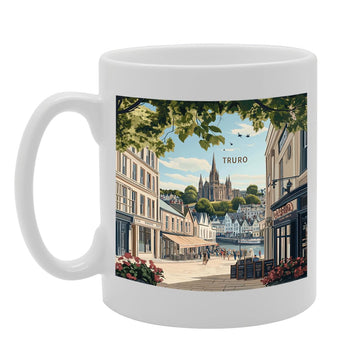 Printed Coffee Ceramic  Featuring Cities And Landmarks In United Kingdom (Truro) - Funny Printed Coffee Mug - Great Gift Idea
