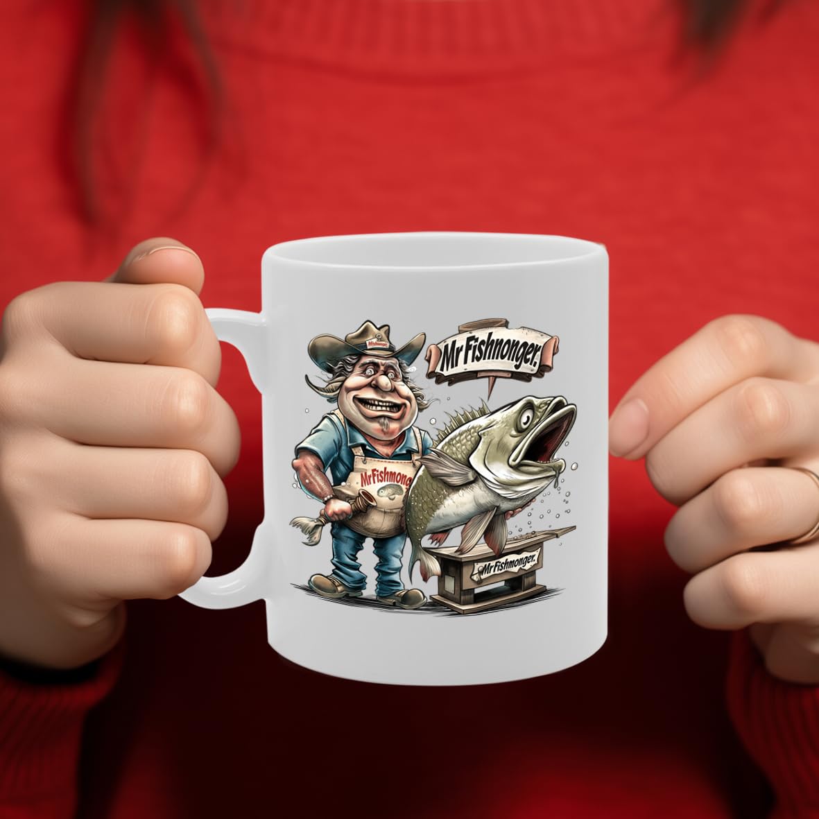 Mr Fishmonger  - Ideal For Fishmongers, Seafood Enthusiasts, Culinary Professionals - Dishwasher Safe Mg6006 - Funny Printed Coffee Mug - Great Gift Idea